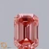 0.55 Carat Emerald Shaped Good Cut Pink- VS1 Lab Grown Diamond