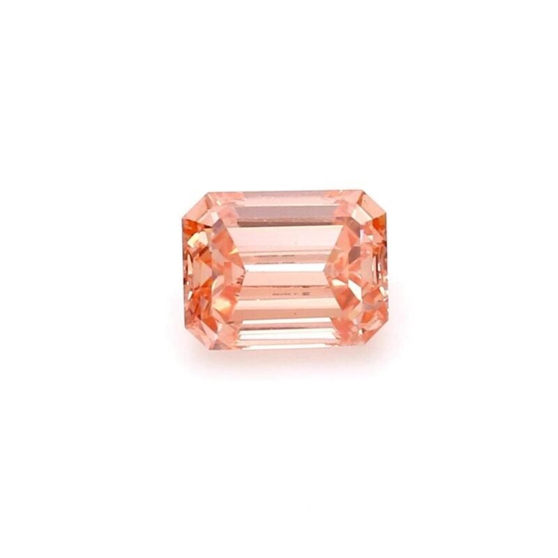0.65 Carat Emerald Shaped Good Cut Pink- VS2 Lab Grown Diamond