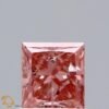 0.66 Carat Princess Shaped Good Cut Pink- I1 Lab Grown Diamond