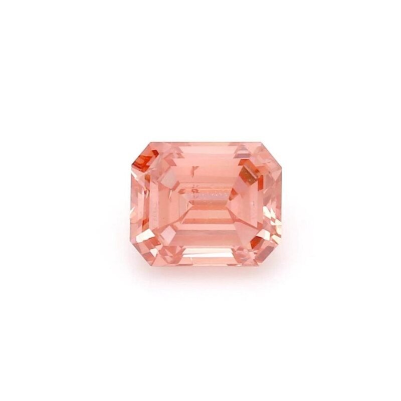 0.76 Carat Emerald Shaped Good Cut Pink- SI2 Lab Grown Diamond