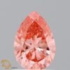 0.76 Carat Pear Shaped Good Cut Pink- VVS2 Lab Grown Diamond