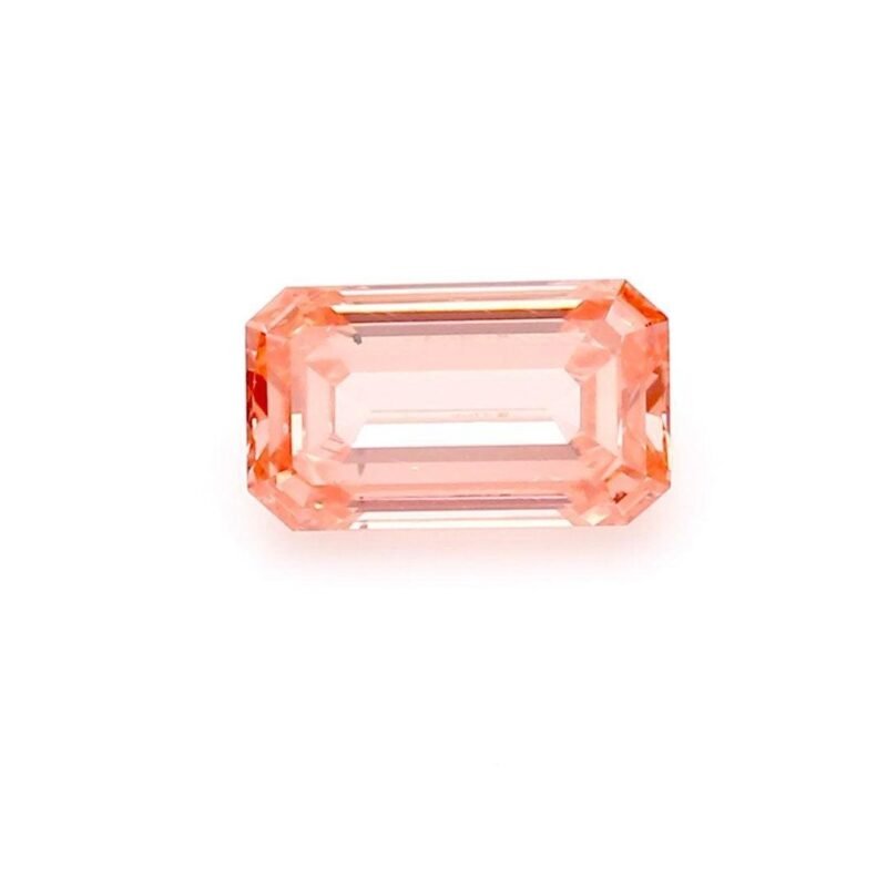 0.9 Carat Emerald Shaped Good Cut Pink- SI1 Lab Grown Diamond