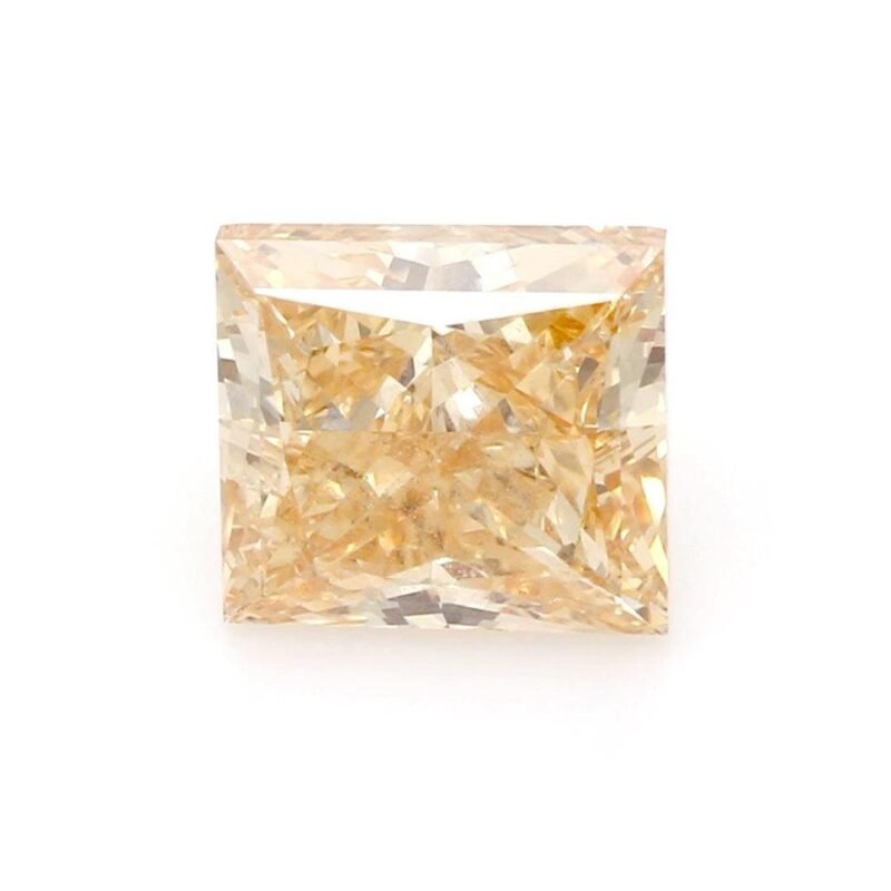0.9 Carat Princess Shaped Good Cut Yellow- VS1 Lab Grown Diamond