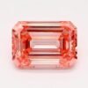 1.01 Carat Emerald Shaped Good Cut Pink- VS1 Lab Grown Diamond