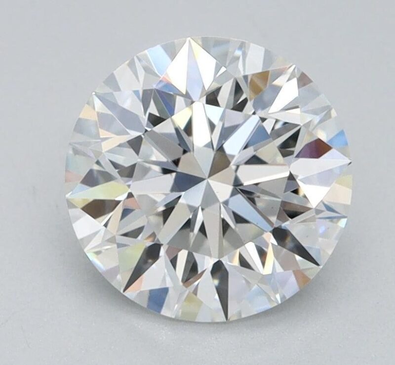 1.05 Carat Round Shaped Excellent Cut F- VS1 Lab Grown Diamond