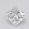 1.07 Carat Princess Shaped Excellent Cut F- VS1 Lab Grown Diamond