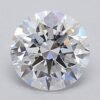 1.07 Carat Round Shaped Excellent Cut F- VS1 Lab Grown Diamond