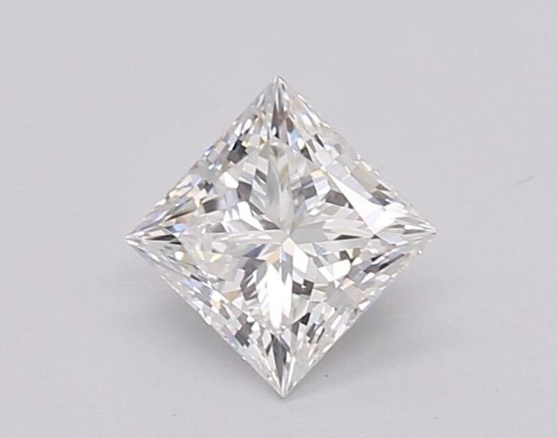1.08 Carat Princess Shaped Excellent Cut F- VS2 Lab Grown Diamond