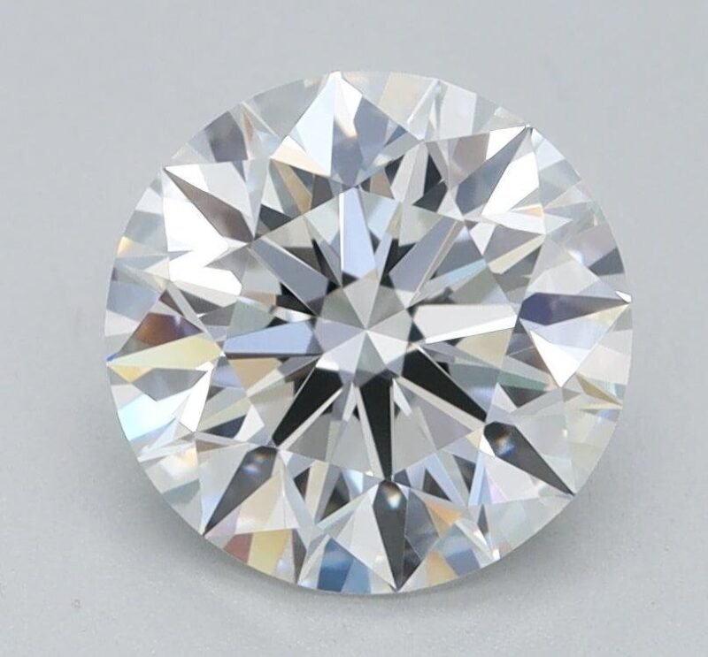 1.08 Carat Round Shaped Excellent Cut F- VVS2 Lab Grown Diamond
