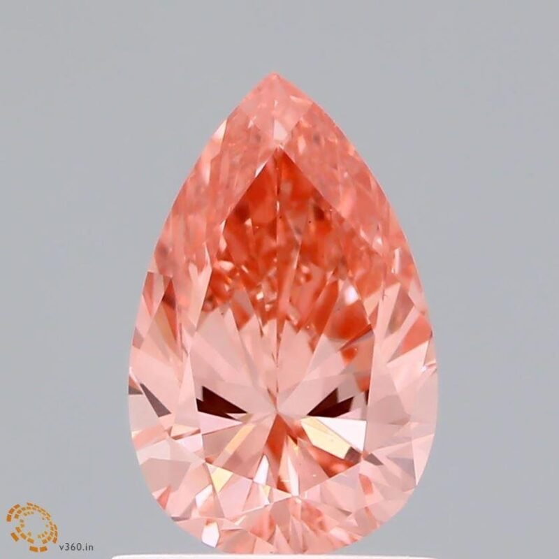1.09 Carat Pear Shaped Good Cut Pink- VVS2 Lab Grown Diamond