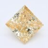 1.1 Carat Princess Shaped Good Cut Yellow- SI1 Lab Grown Diamond