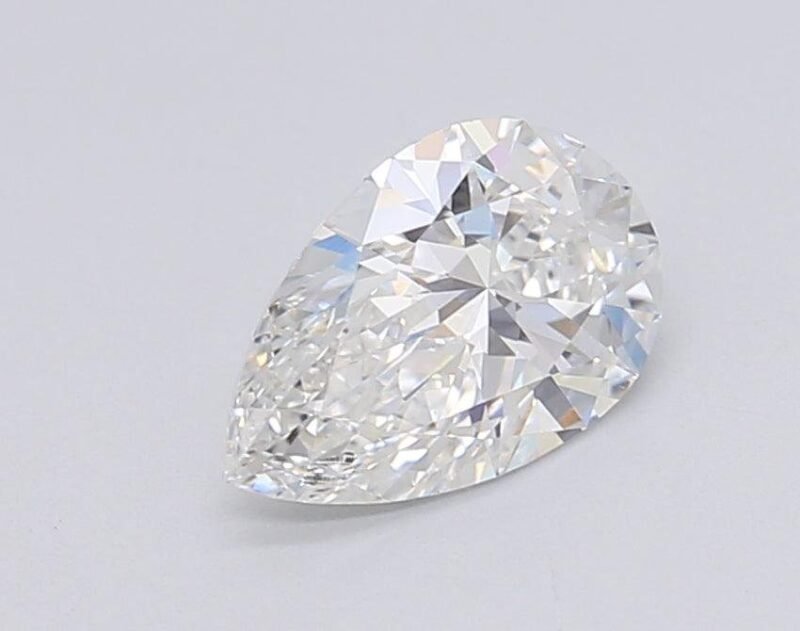 1.24 Carat Pear Shaped Excellent Cut F- VS2 Lab Grown Diamond