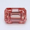 1.25 Carat Emerald Shaped Good Cut Pink- I1 Lab Grown Diamond