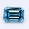 1.28 Carat Emerald Shaped Very Good Cut Blue- VS1 Lab Grown Diamond