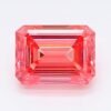 1.35 Carat Emerald Shaped Very Good Cut Pink- VS2 Lab Grown Diamond
