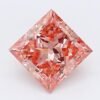 1.66 Carat Princess Shaped Good Cut Pink- VS2 Lab Grown Diamond