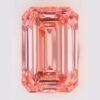 1.96 Carat Emerald Shaped Excellent Cut Pink- VVS2 Lab Grown Diamond